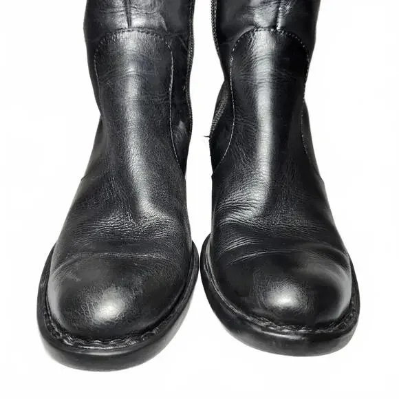Born Crown Women's Knee-High Leather Boots Black Size 7 - Picture 4 of 16